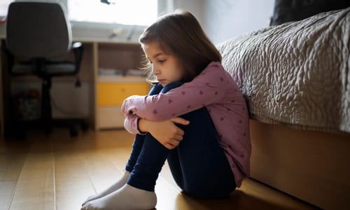 Child expressing big emotions